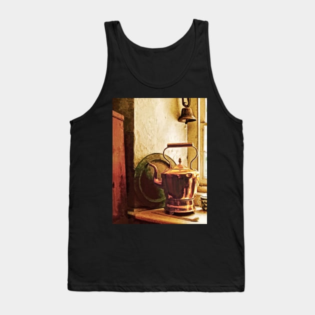 Cooking - Copper Tea Kettle On Windowsill Tank Top by SusanSavad